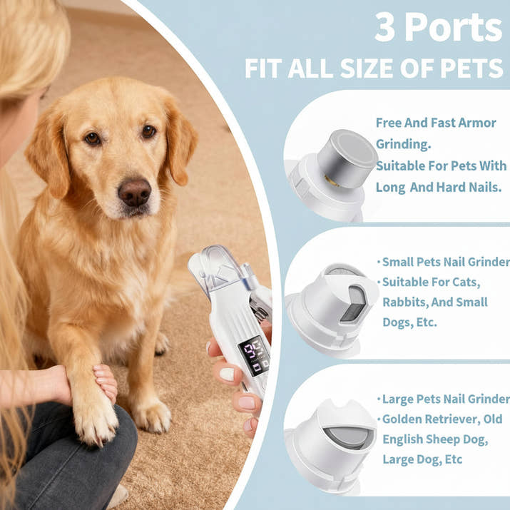 BellaFur™ Premium 3-in-1 LED Nail Clippers with Grinder for Cats and Dogs