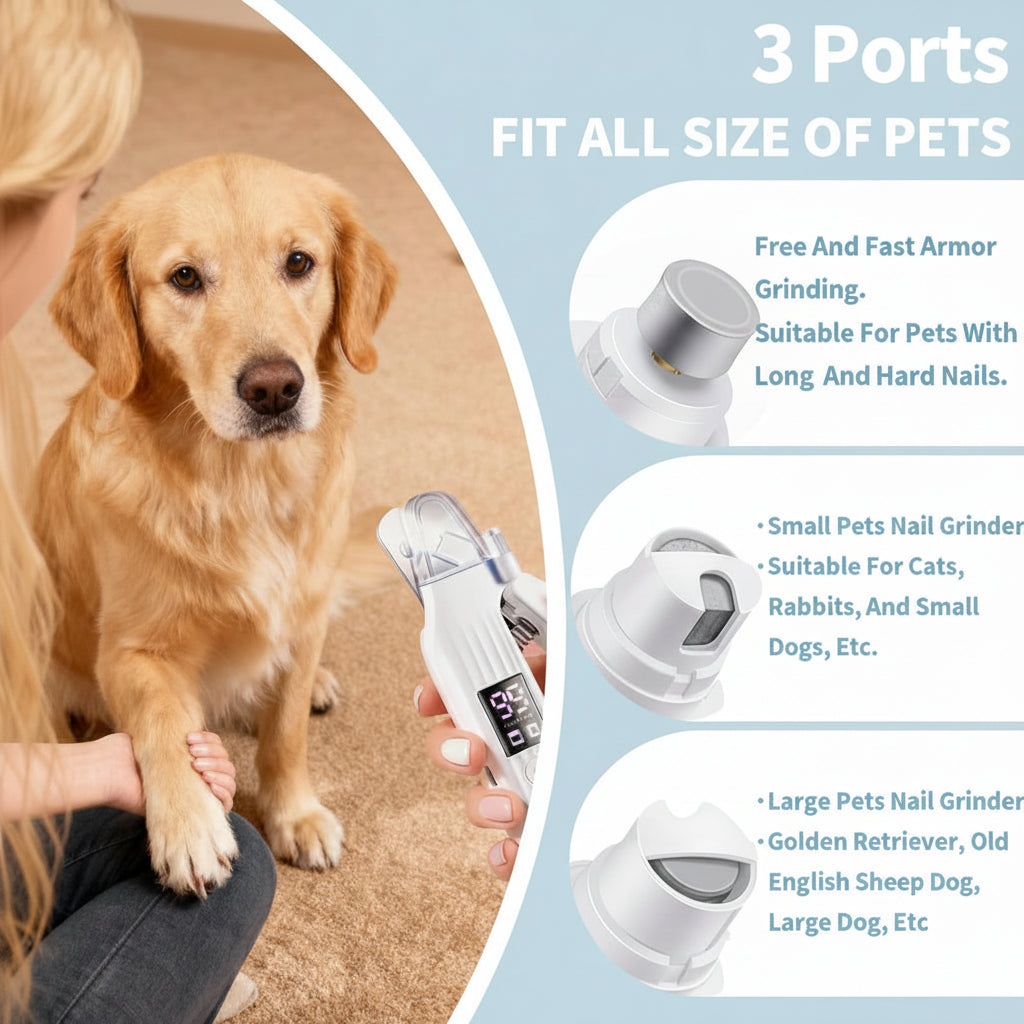BellaFur™ Premium 3-in-1 LED Nail Clippers with Grinder for Cats and Dogs