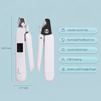 BellaFur™ Premium 3-in-1 LED Nail Clippers with Grinder for Cats and Dogs